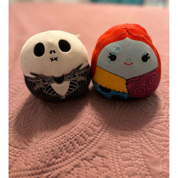 Squishmallow 6” Nightmare before Christmas Plush Jack Skellington & Sally - Picture 1 of 2
